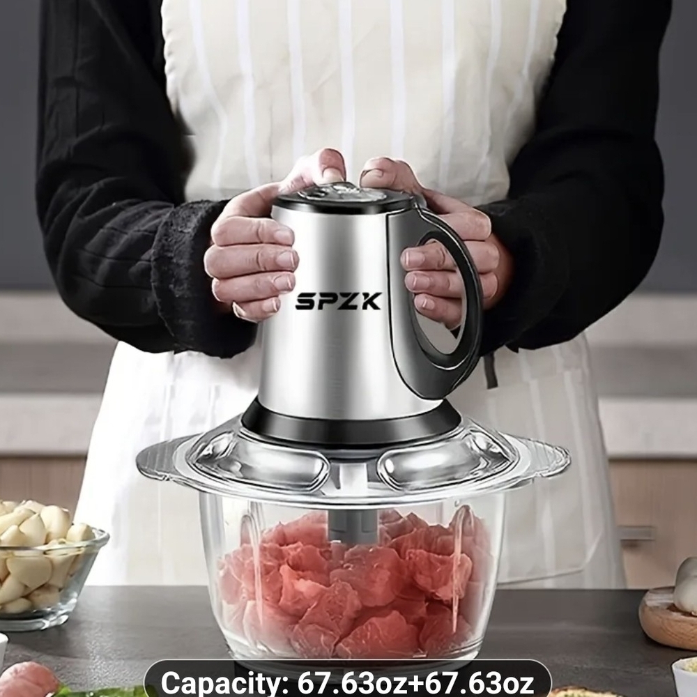 Silver Electric Food Chopper, Meat Grinder.